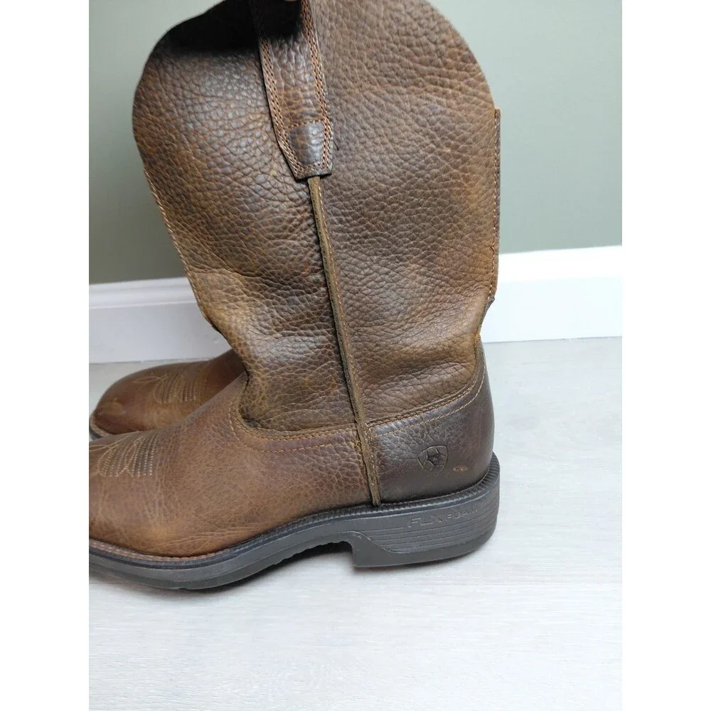Ariat Rambler Western Boot Men Size 10D Brown Leather Square Toe